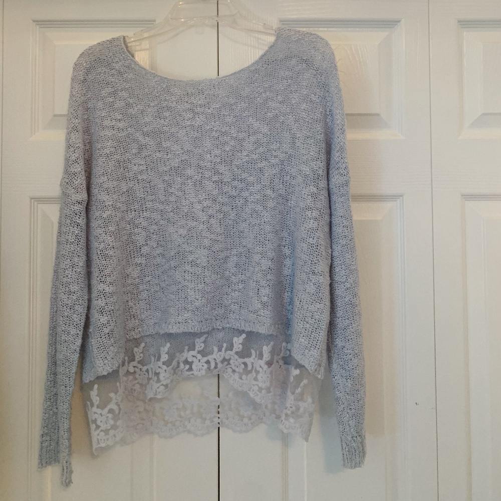 Light blue lace sweater!